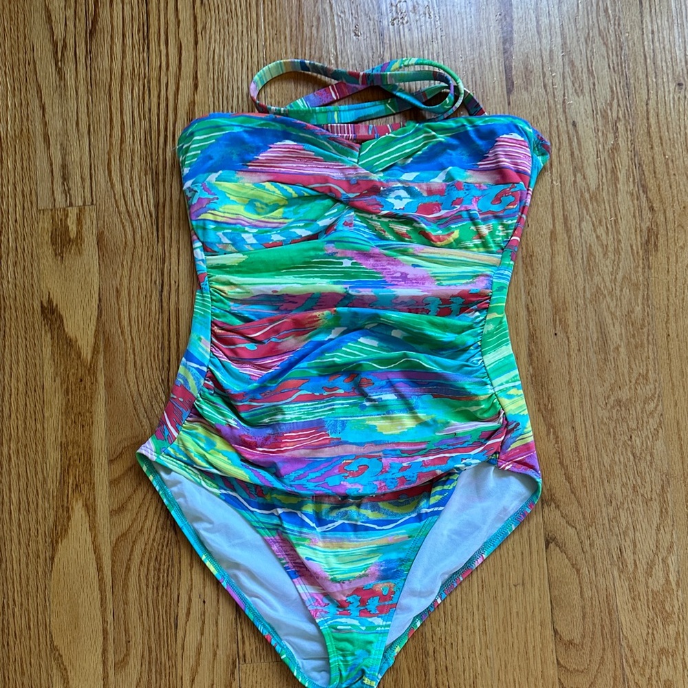 NWOT Polo Ralph Lauren Multicolor One Piece Swimsuit